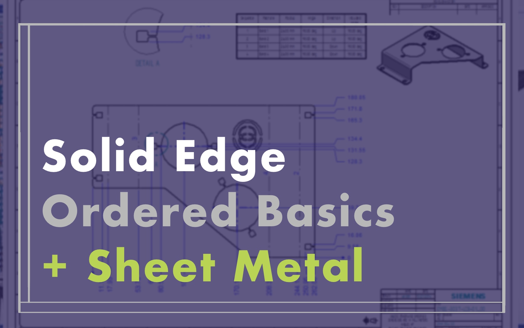 Solid Edge Fundamentals + Sheet Metal by Designfusion